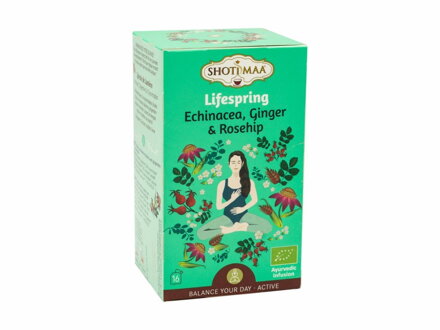 Echinacea, zázvor a šípky Popoludný čaj  LIFESPRING 16x2g  