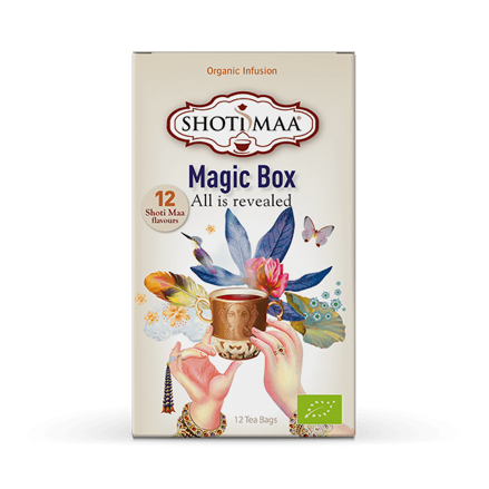 Magic Box – Všetko je odhalené 7 čakier a 5 prvkov Kolekcia čajov 12x2g 